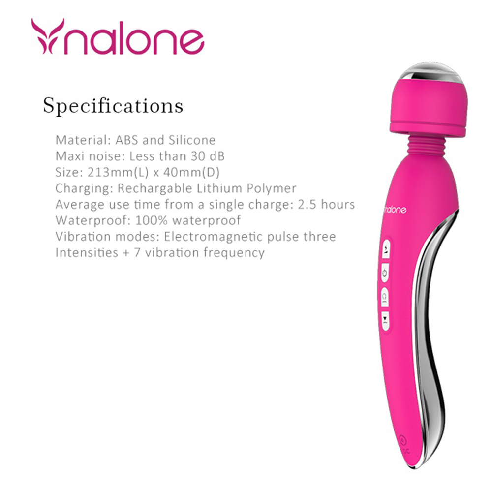 Pink Wand Vibrator 7 vibrotion Modes Vibrator Wand (Free Gift 3 Head) 13